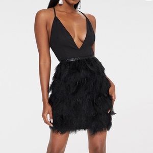Black Feather Dress